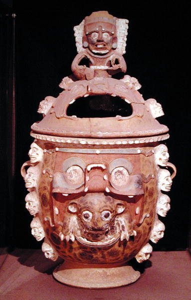 Urn with a lid, from Guatemala, Classic Period by Mayan